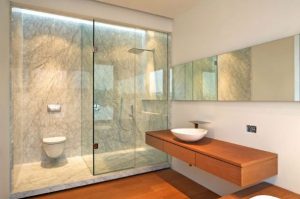 Cửa nhôm – vách ngăn kính cường lực cho phòng tắm tiện nghi