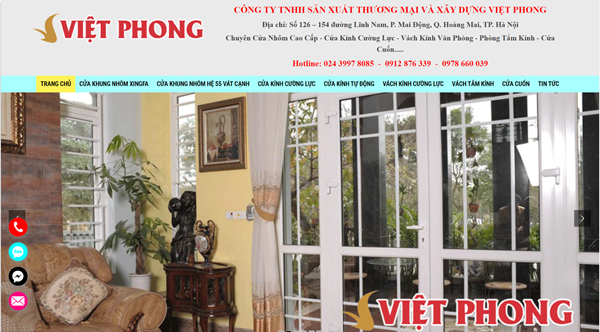 Việt Phong là công ty thi công cửa trượt slim 2 cánh hàng đầu thị trường hiện nay.