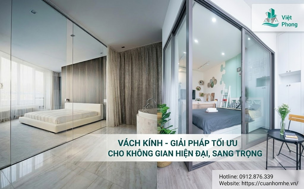 Vách kính- Giải pháp tối ưu cho không gian hiện đại, sang trọng